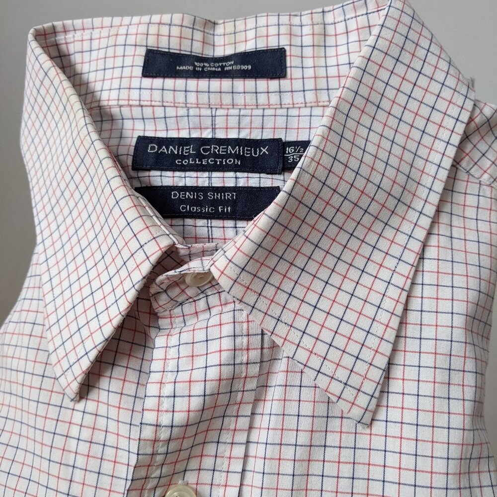Daniel Cremieux 16.5x35 Dress Shirt - Blue/Red/White